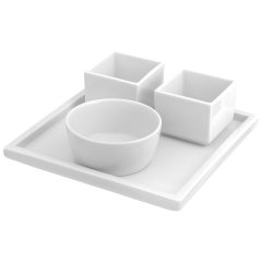 Dipschalen-Set, 4-tlg., Form "MEISSEN® Cosmopolitan", Weiß
