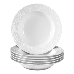 Salat- & Pastateller-Set, 6-tlg., Form "No 41, Royal Blossom", Weiß