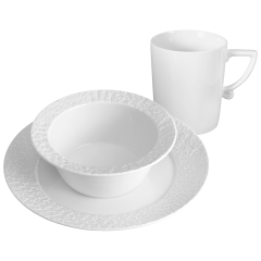 Frühstücks-Set, 3-tlg., Form "No 41, Royal Blossom", Weiß