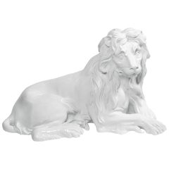Löwe, Weiß, Signet Meissen Exklusiv Kollektion, gold, Limitierung, H 48 cm