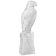 Jagdfalke, Weiß, Signet Meissen Exklusiv Kollektion, gold, Limitierung, H 67 cm