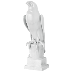 Falke, Weiß, Signet Meissen Exklusiv Kollektion, gold, Limitierung, H 65 cm