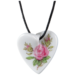 Anhänger "Geschwungenes Herz", Rose, 2,5 x 2,5 cm