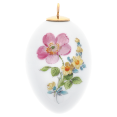 Osterei, Vintage Blume 2, Heckenrose, H 4,5 cm