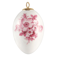 Osterei, Vintage Blumenbukett, Heckenrose, purpur, H 4,5 cm