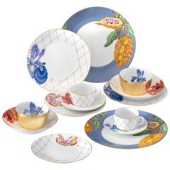 Starter-Set, 14-tlg. für 2 Personen, Form "MEISSEN® Cosmopolitan", Sweet Exotics, Limitierung