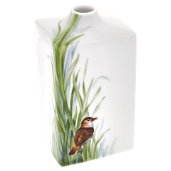 Vase, Form "MEISSEN® Cosmopolitan", Vogelmalerei, Rohrsänger im Schilf, H 15,5 cm
