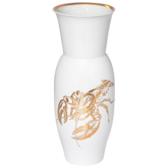 Börner Vase, Stilisierter Hummer, Malerunterschrift, H 34,5 cm