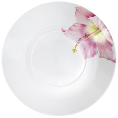 Gourmetteller, tief, Form "MEISSEN® Cosmopolitan", "Giant Bloom", Hibiskus, Ø 26 cm