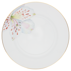 Speiseteller, klein, Form "MEISSEN® Cosmopolitan", "Giant Bloom", Tigerlilie, Goldrand, Ø 24 cm