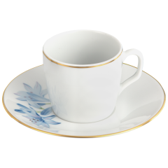 Espressotasse, Form "MEISSEN® Cosmopolitan", "Giant Bloom", Schmucklilie, Goldrand, V 0,05 l