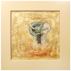 Wandbild Elefant, Neue Kristallwelten von Meissen, 53 x 53 cm