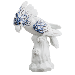 Vogel Kakadu, Meissen Atelier, H 25 cm