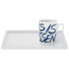 Homeoffice-Set, 2-tlg., Henkelbecher "This is MEISSEN", Platte "MEISSEN® Cosmopolitan" Weiß