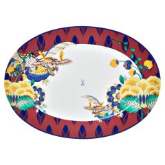 Platte, oval, Form "No 41", "MEISSEN Collage", "Mystic Garden", L 36 cm