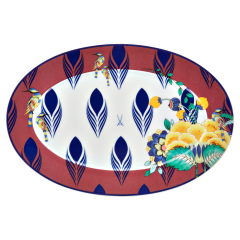Platte, oval, Form "No 41", "MEISSEN Collage", "Mystic Garden", L 30 cm