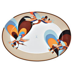 Platte, oval, Form "No 41", "MEISSEN Collage", "Love Birds", L 36 cm
