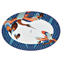 Platte, oval, Form "No 41", "MEISSEN Collage", "Love Birds", L 30 cm