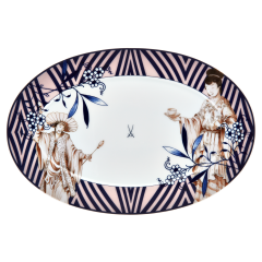 Platte, oval, Form "No 41", "MEISSEN Collage", "Noble Chinese", L 30 cm