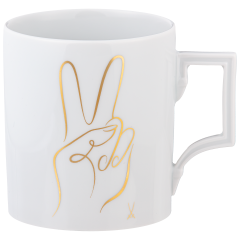 Henkelbecher, Form "Berlin", "Peace Collection", Peace Hand, gold, V 0,25 l