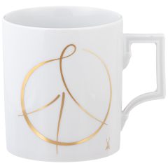 Henkelbecher, Form "Berlin", "Peace Collection", Peace Sign, gold, V 0,25 l