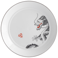 Suppenteller, Form "Vitruv", Glücksdrache, Ø 24 cm