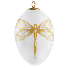 Osterei, Libelle, gold, H 4,5 cm