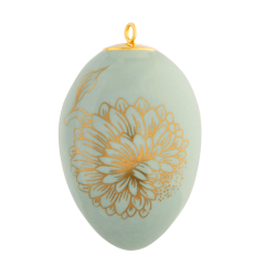 Osterei, "Golden Onion Style", Seladon, H 4,5 cm