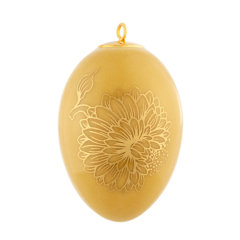 Osterei, "Golden Onion Style", gelb, H 4,5 cm