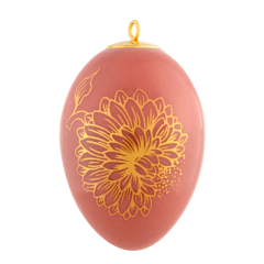 Osterei, "Golden Onion Style", rot, H 4,5 cm