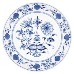 Brotteller, Form "No 41", Zwiebelmuster, kobaltblau, weißer Rand, Ø 17 cm