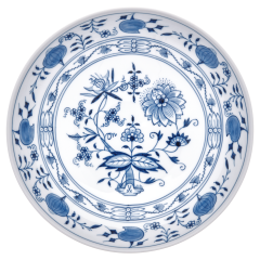 Salat- & Pastateller, Form "No 41", Zwiebelmuster, kobaltblau, weißer Rand, Ø 22,5 cm