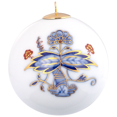 Baumschmuck Kugel, Noble Blue, Zwiebelkante, Ø 5 cm