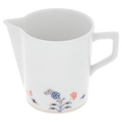 Milchkännchen, klein, Form "No 41", Noble Blue, Vergissmeinnicht, kobaltblau, rot, gold, V 0,15 l