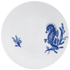 Vorspeise- und Dessertteller, Form "MEISSEN® Cosmopolitan", "Blue Treasures", Seepferdchen, Ø 22,5 cm