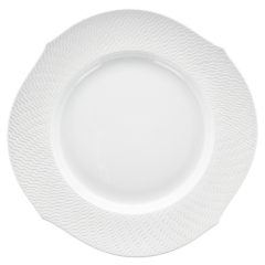 Vorspeise- und Dessertteller, Form "Wellenspiel Relief", Biskuit Weiß, Ø 22,5 cm