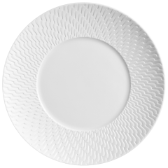 Brotteller, Form "No 41 Wellenspiel Relief", Biskuit Weiß, Ø 17 cm