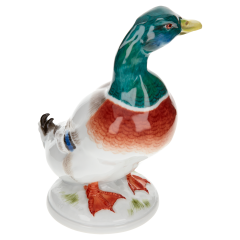 Vogel Entenerpel, Bunt staffiert, H 14 cm