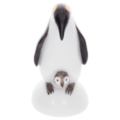 Pinguin Mama mit Kind, Bunt staffiert, H 6 cm