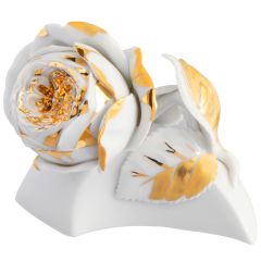 Tischblume, Rose, Gold staffiert, H 5,5 cm