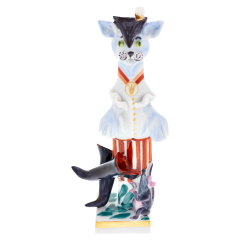 Gestiefelter Kater Märchenfiguren, Bunt und gold staffiert, H 10 cm