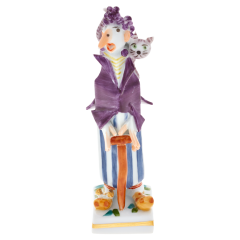 Hexe Märchenfiguren, Bunt und gold staffiert, H 10 cm