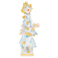 Sterntaler Märchenfiguren, Bunt und gold staffiert, H 10 cm