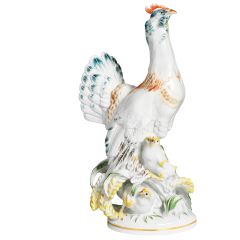 Vogel Henne mit Küken, H 39 cm