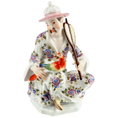 Pagode mit Papagei