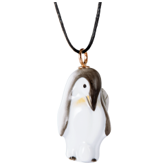 Anhänger "Natur leicht" Halbrelief Pinguin, 3,4 x 1,7 cm