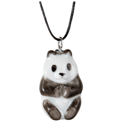 Anhänger "Natur leicht" Halbrelief Panda, 3,5 x 1,9 cm