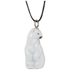Anhänger "Natur leicht" Halbrelief Eisbär, 3,7 x 1,8 cm