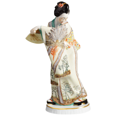 Japanerin mit Fächer, H 22 cm