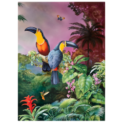 Wall Painting Amazonas, Toucans, lim., 75 x 55 cm